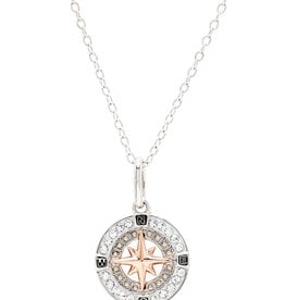 FLAIRCRAFT LIMITED COMPASS MINI NECKLACE WHITE