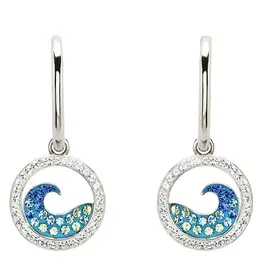 FLAIRCRAFT LIMITED WAVE DROP EARRINGS STERLING SILVER