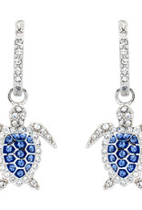 FLAIRCRAFT LIMITED SAPPHIRE BLUE TURTLE EARRINGS