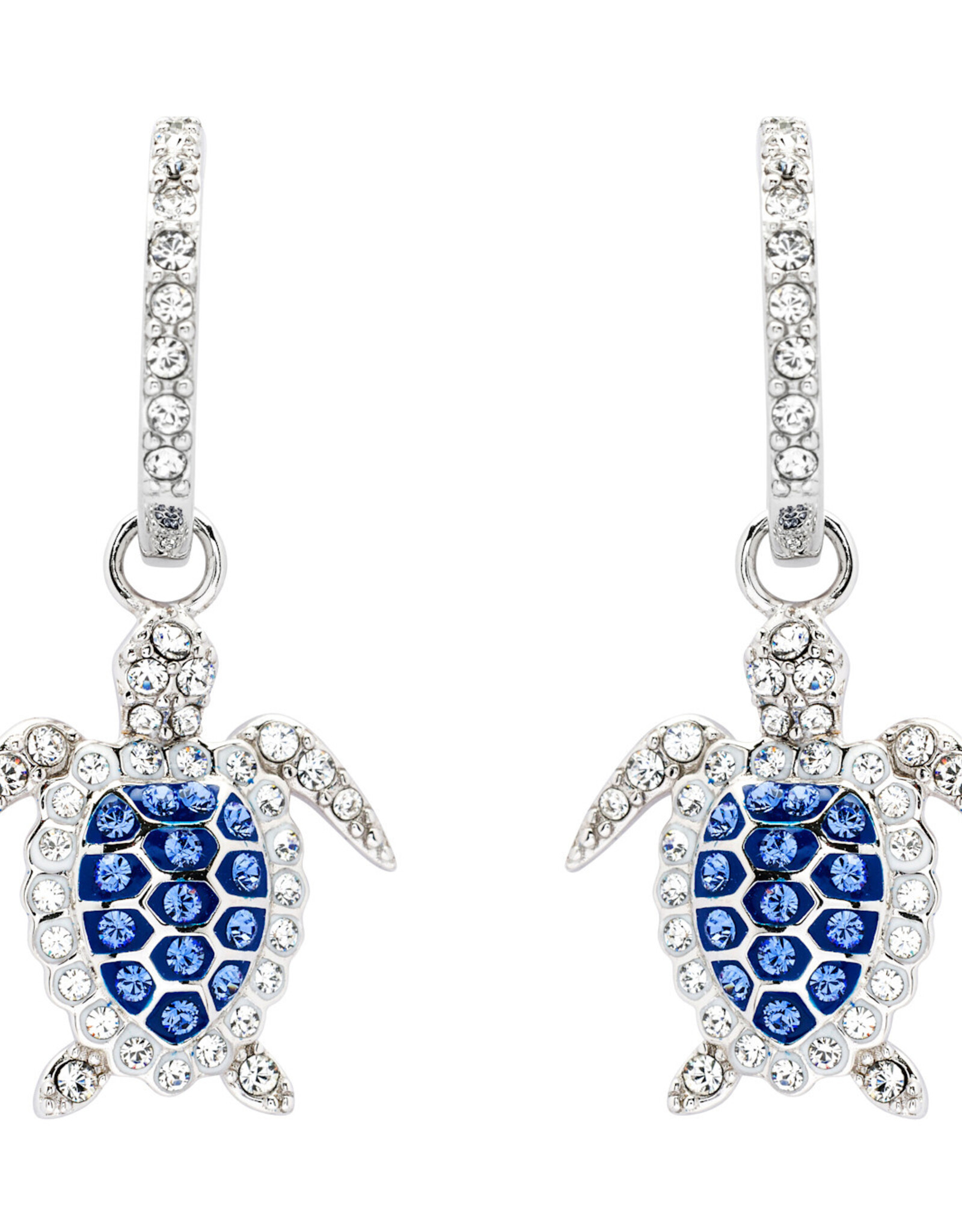 FLAIRCRAFT LIMITED SAPPHIRE BLUE TURTLE EARRINGS