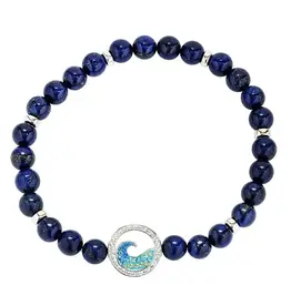 FLAIRCRAFT LIMITED WAVE STRETCH BRACELET LAPIS