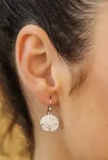FLAIRCRAFT LIMITED SAND DOLLAR DROP EARRINGS SILVER