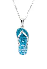 FLAIRCRAFT LIMITED AQUA FLIP FLOP PENDANT NECKLACE