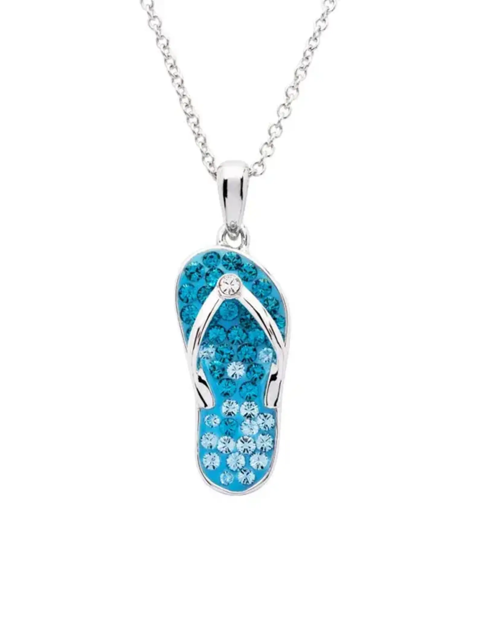FLAIRCRAFT LIMITED AQUA FLIP FLOP PENDANT NECKLACE