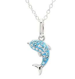 FLAIRCRAFT LIMITED DOLPHIN MINI NECKLACE AQUA