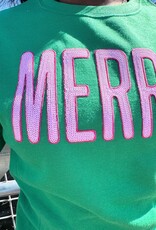 BLING-A-GOGO SEQUIN FLEECE MERRY