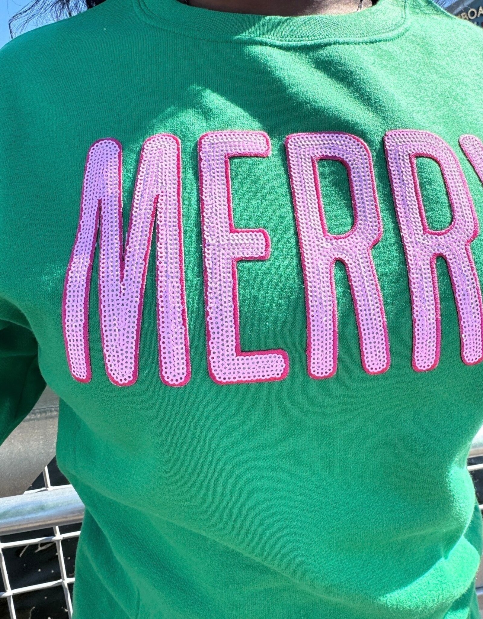 BLING-A-GOGO SEQUIN FLEECE MERRY