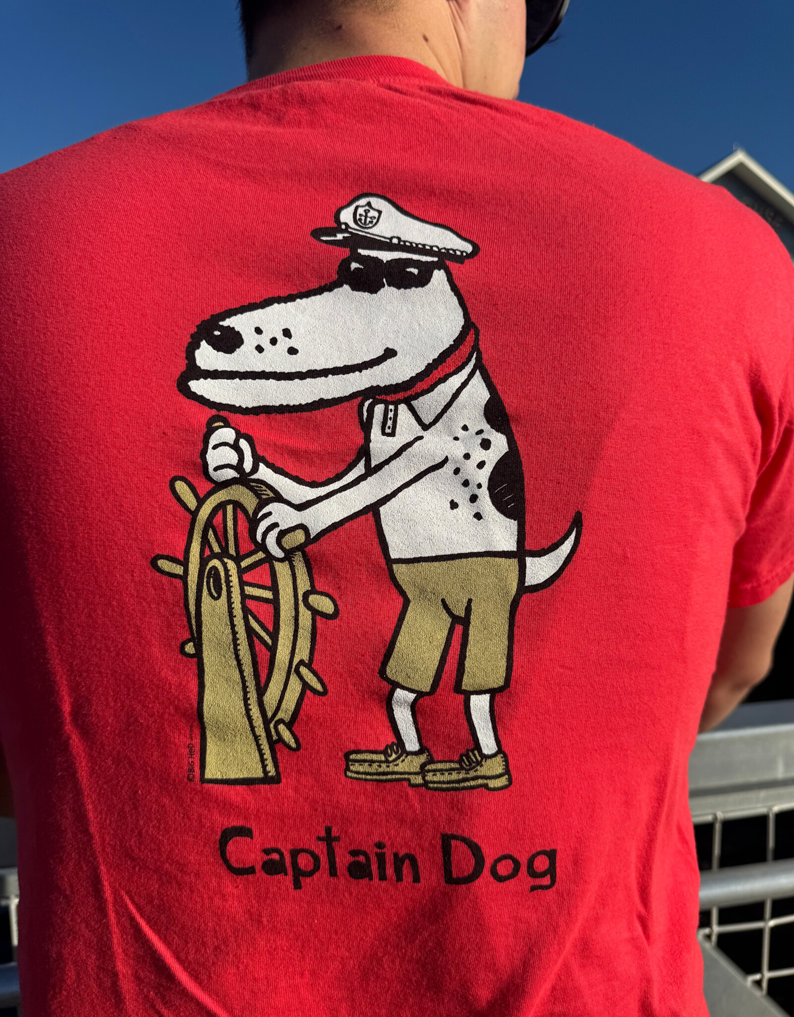 BIG HED CAPTAIN DOG TEE