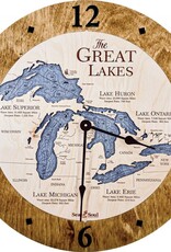 SEA & SOUL GREAT LAKES AMERICANA DEEP BLUE 16" CLOCK