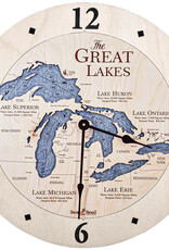 SEA & SOUL GREAT LAKES DEEP BLUE 12" CLOCK