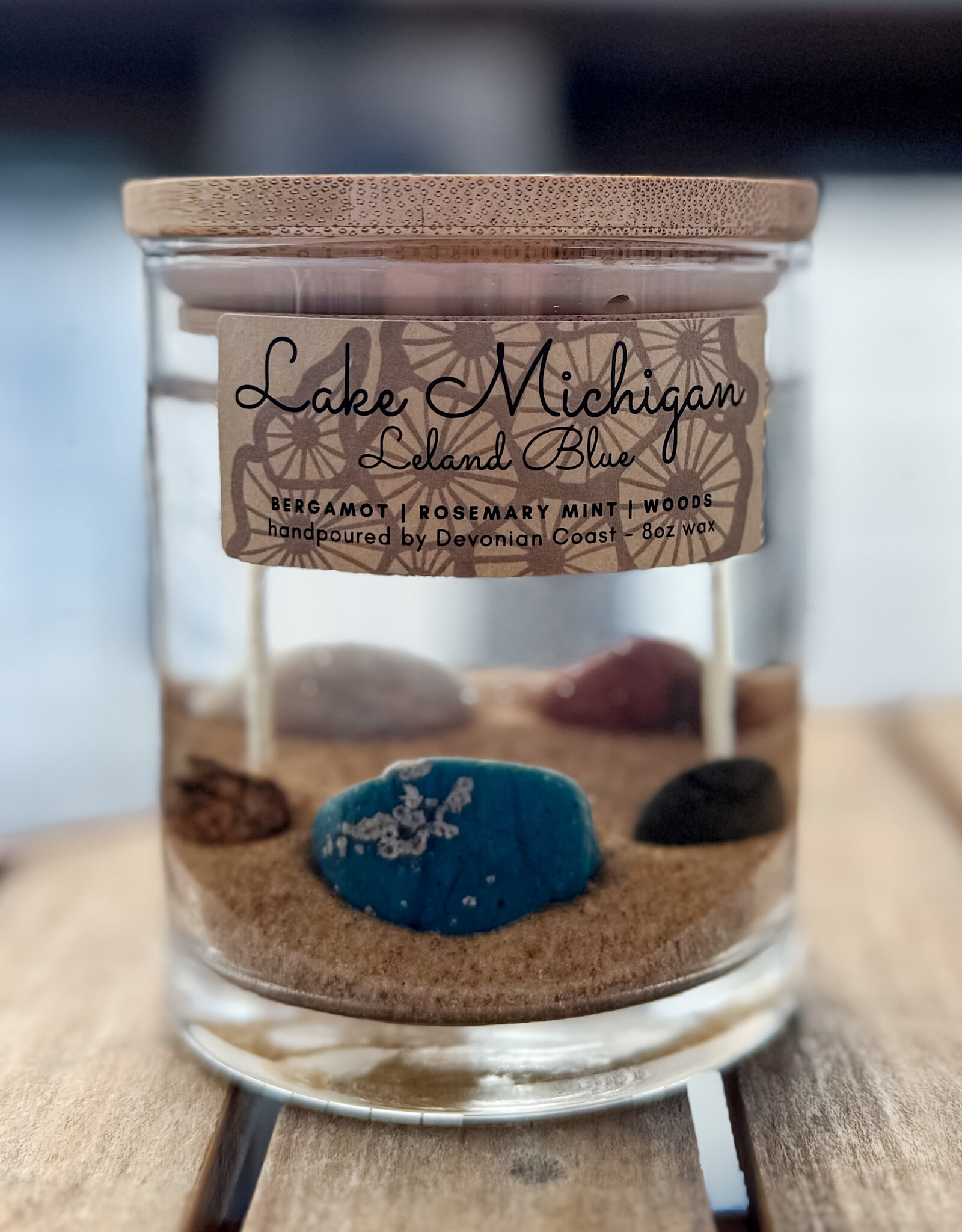 DEVONIAN COAST LAKE MICHIGAN DOUBLE WICK GEL CANDLE 8OZ