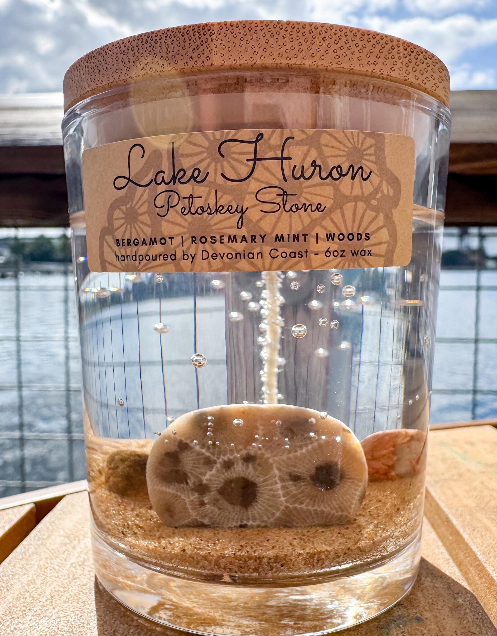 DEVONIAN COAST LAKE HURON SINGLE WICK GEL CANDLE 6OZ