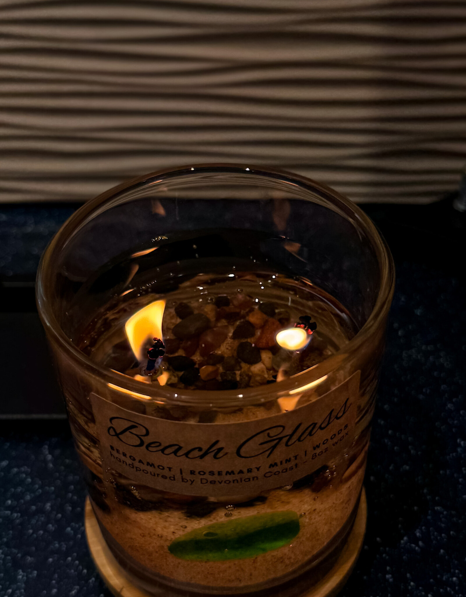 DEVONIAN COAST BEACH GLASS SINGLE WICK GEL CANDLE 6OZ