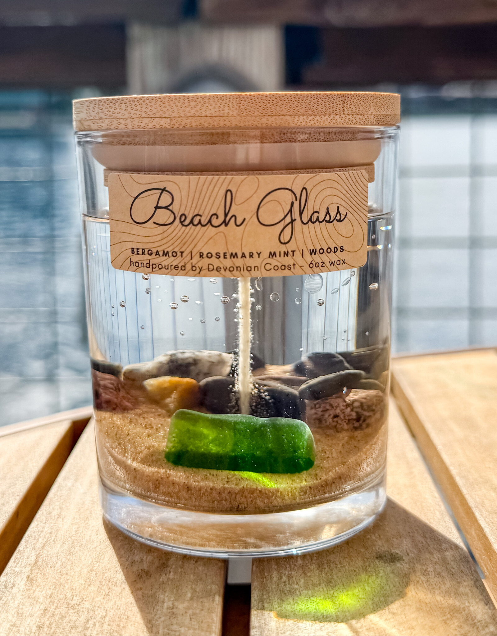 DEVONIAN COAST BEACH GLASS SINGLE WICK GEL CANDLE 6OZ