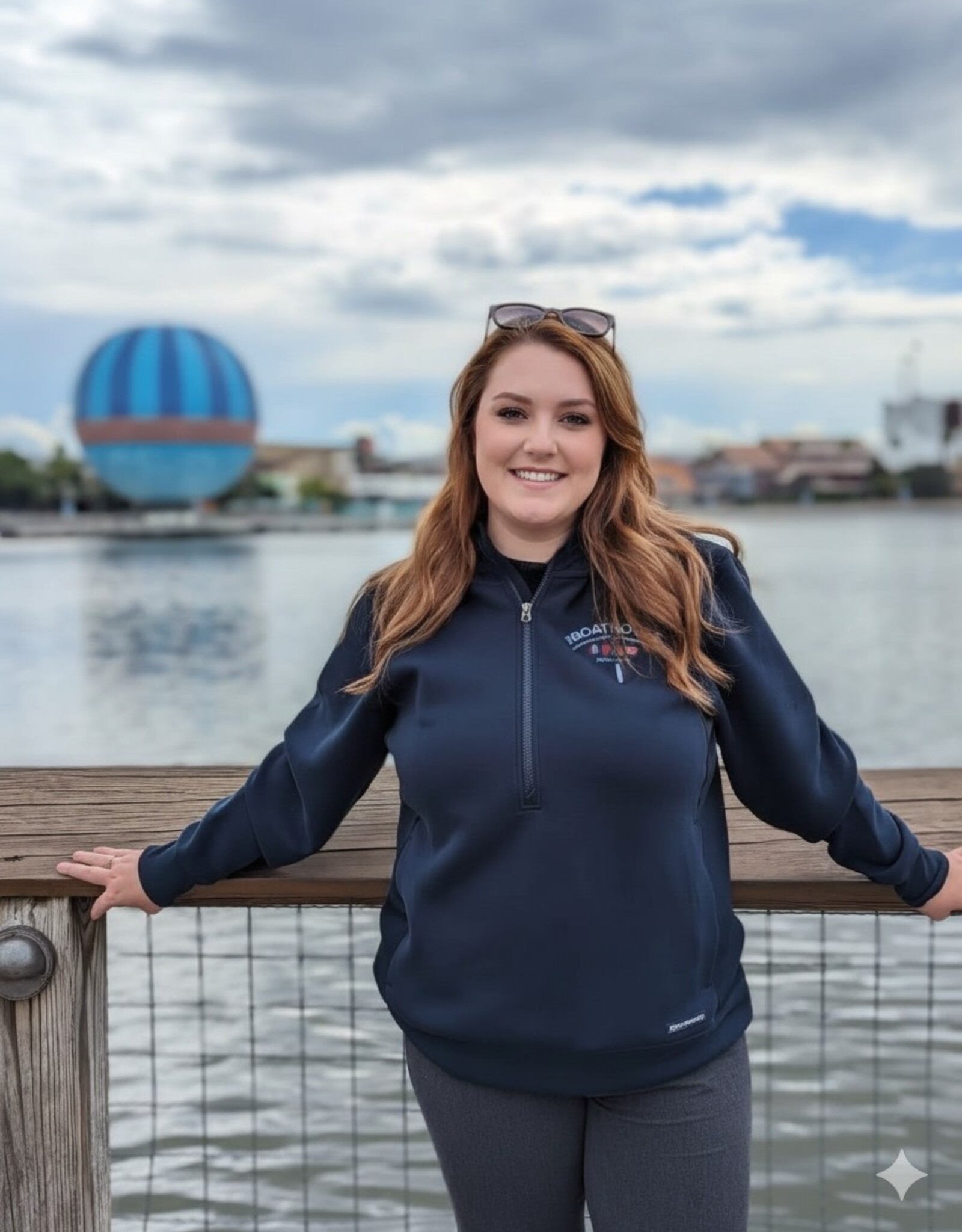 The Idea Girl BOATHOUSE 1/2 ZIP HOODIE