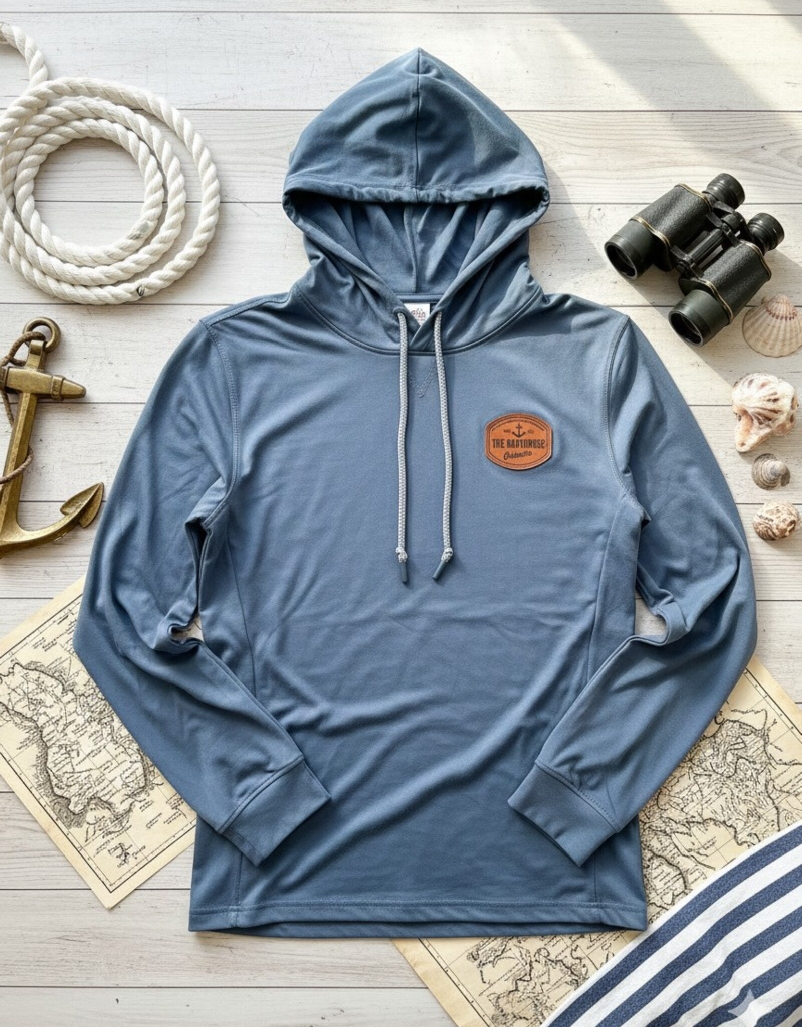 Signature Concepts - Apparel LEATHER PATCH HOOD LONG SLEEVE