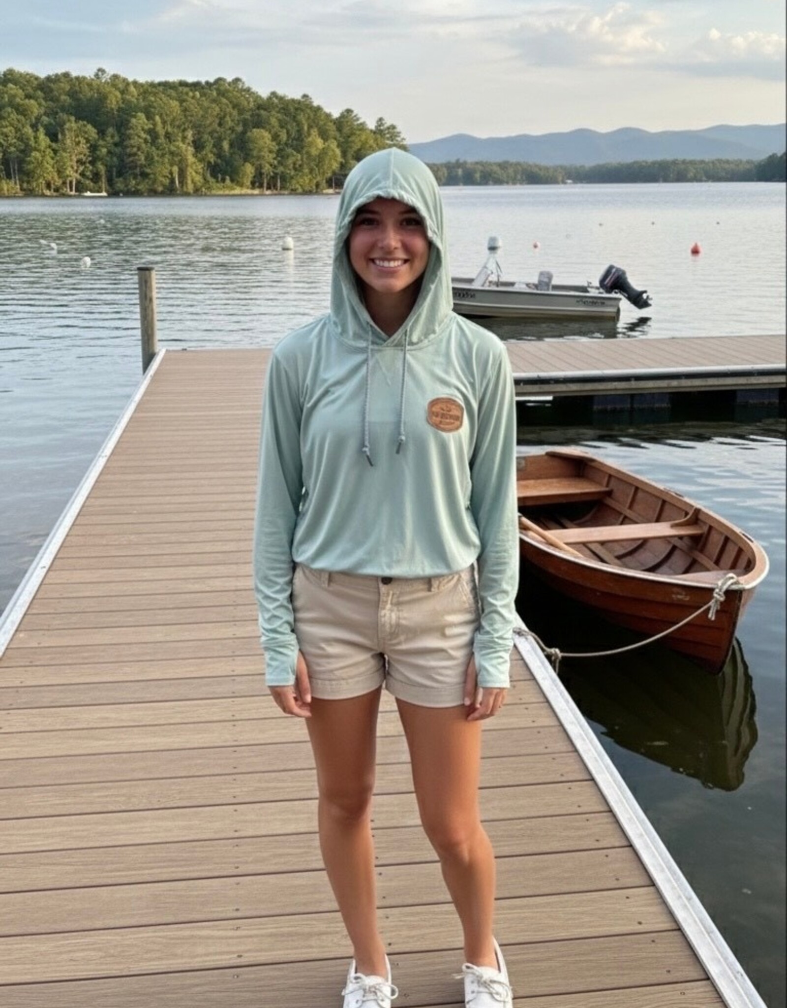 Signature Concepts - Apparel LEATHER PATCH HOOD LONG SLEEVE