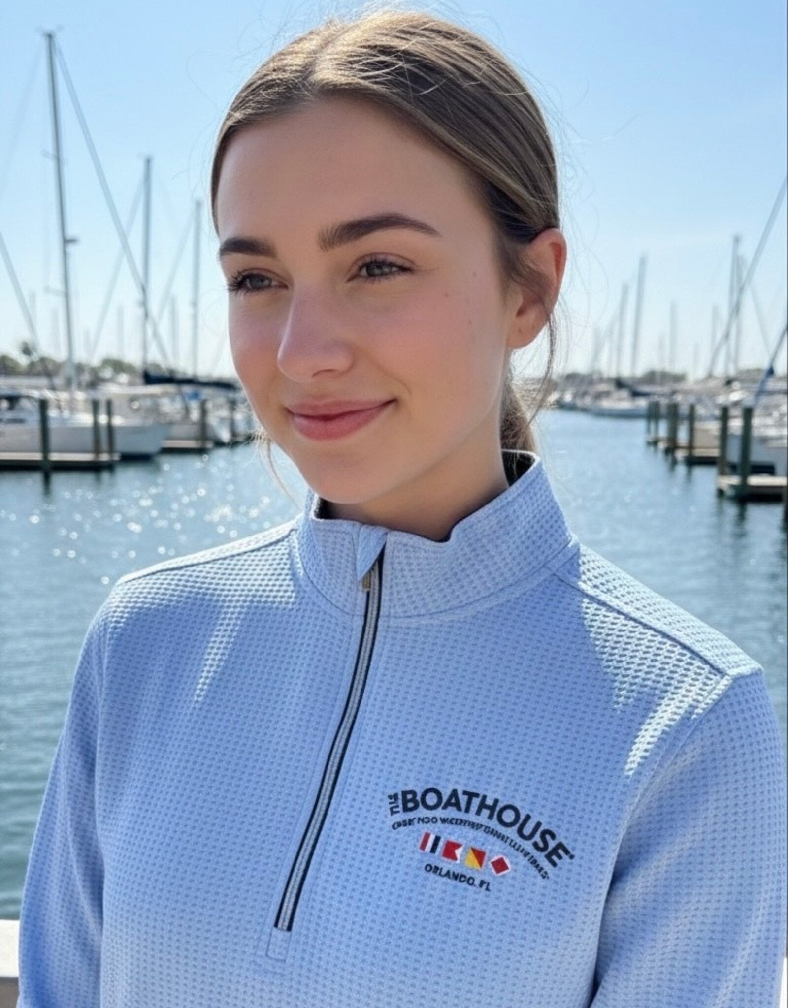 STRAIGHT DOWN OPTIC 1/4 ZIP WAFFLE JACKET