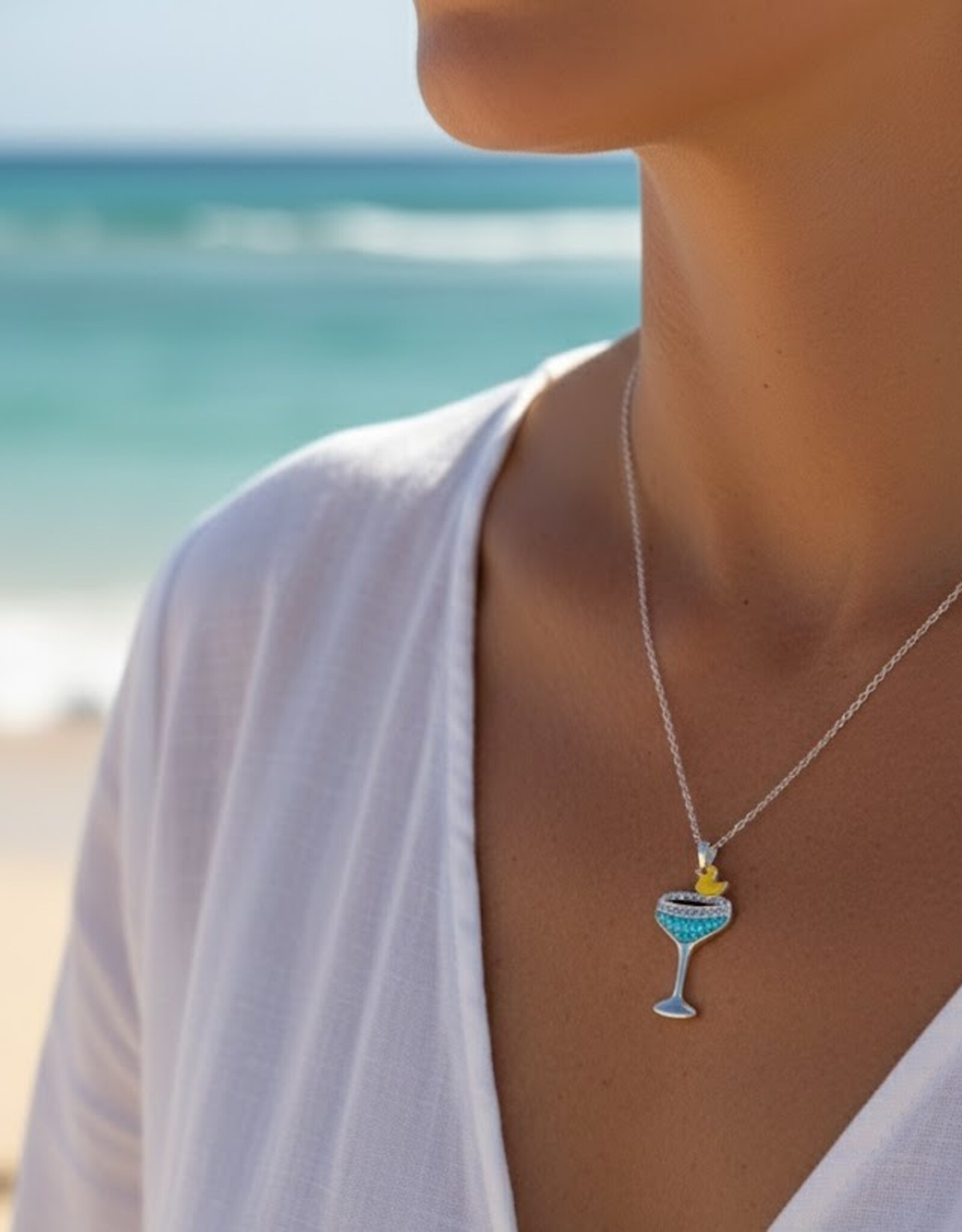 FLAIRCRAFT LIMITED DUCK DUCK RAZZ NECKLACE - STERLING SILVER