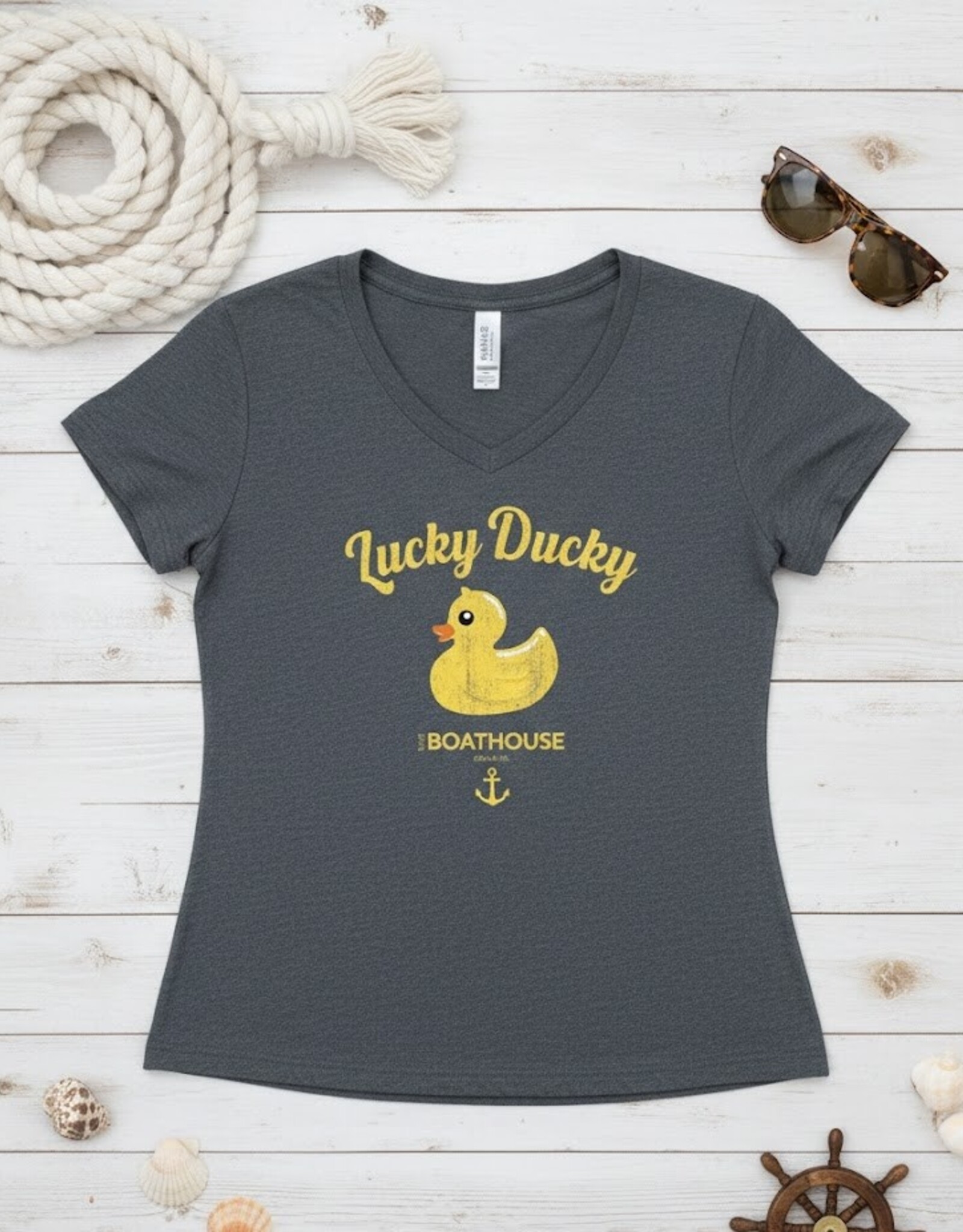 The Idea Girl LUCKY DUCK V NECK - WOMENS