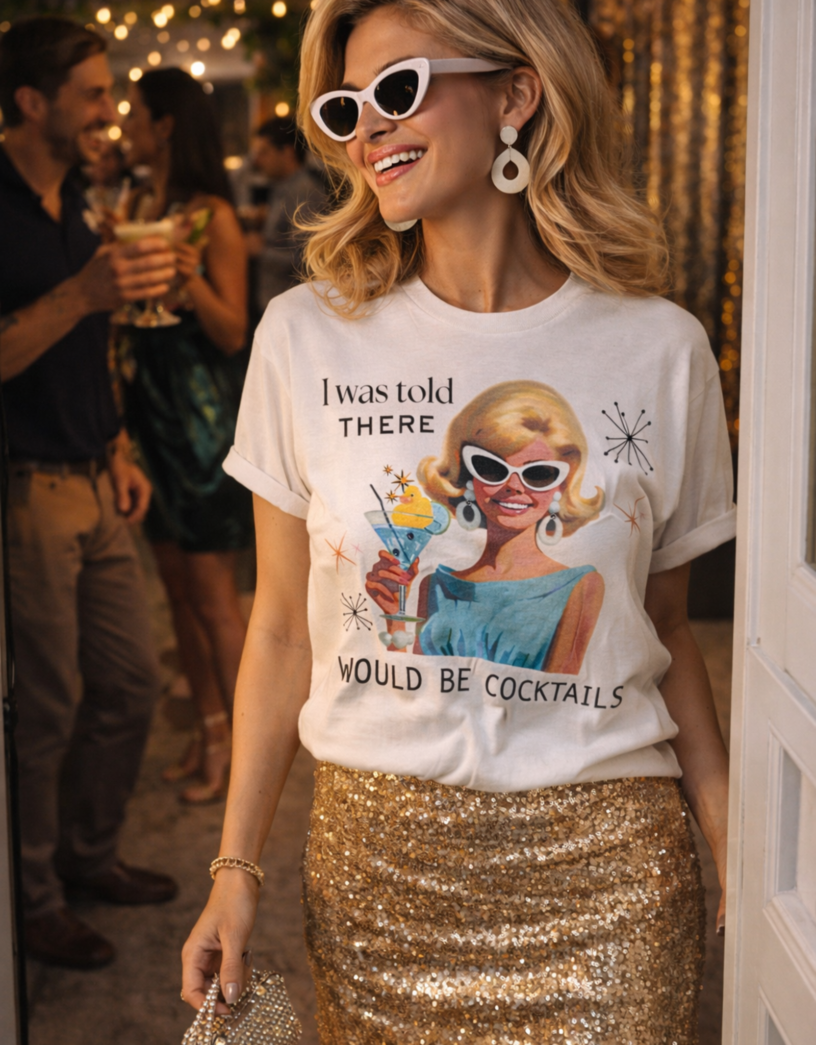 BLING-A-GOGO I WAS TOLD COCKTAILS TEE