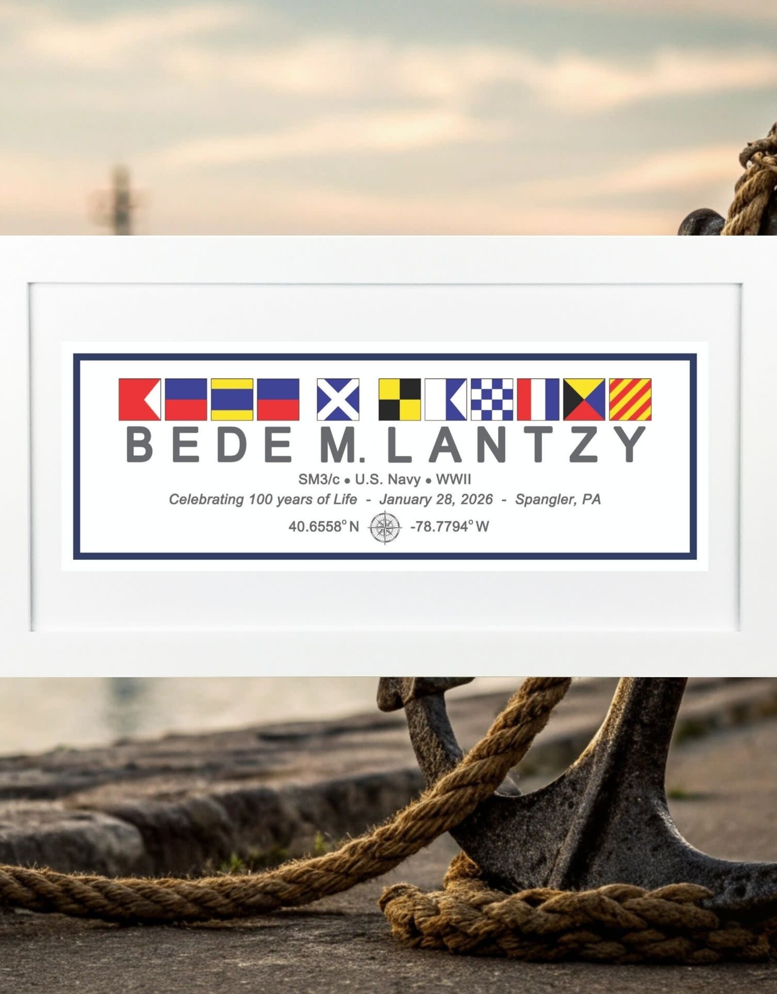 Naptown Nautical NN CUSTOM FRAME NAUTICAL PRINT