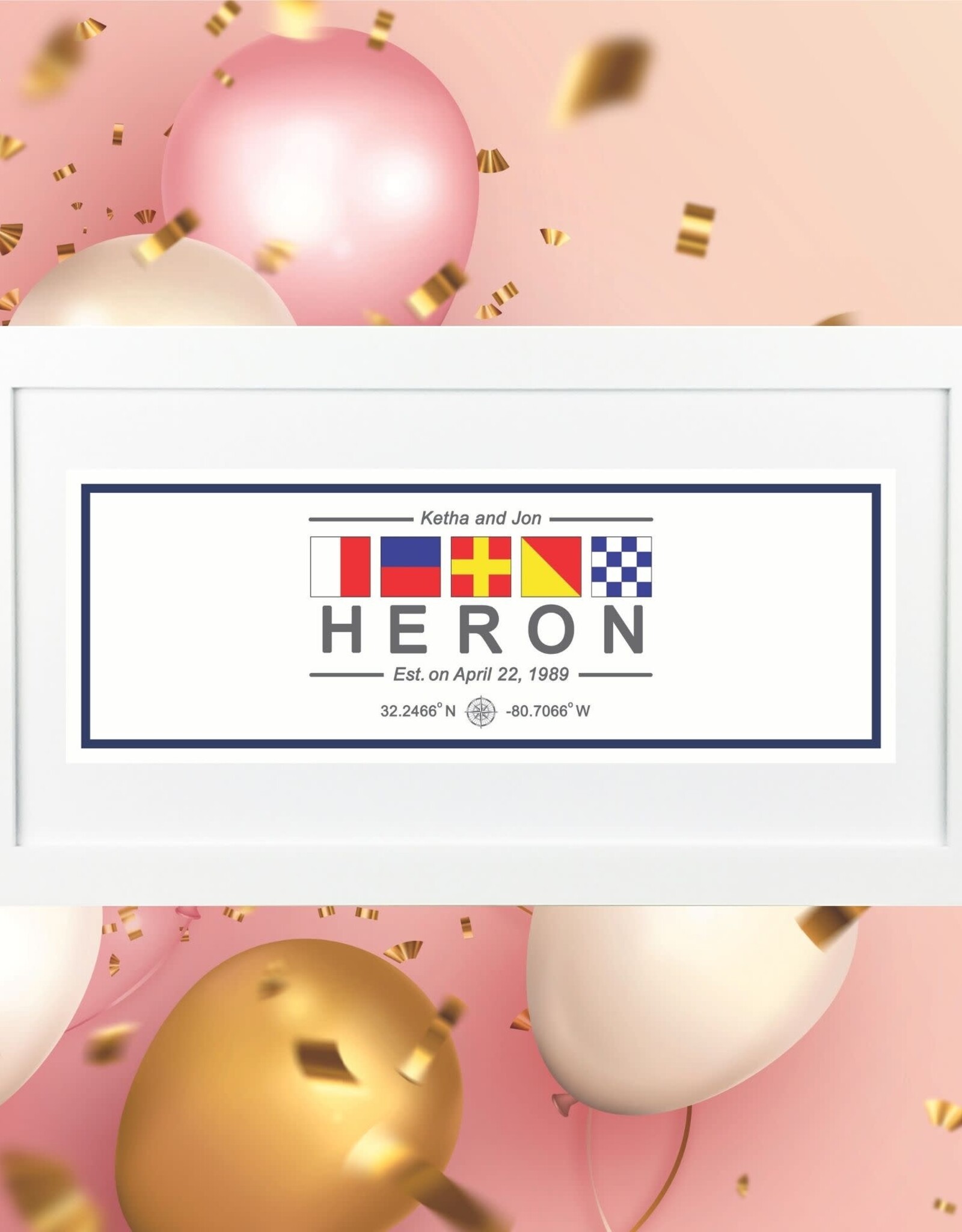 Naptown Nautical NN CUSTOM FRAME NAUTICAL PRINT