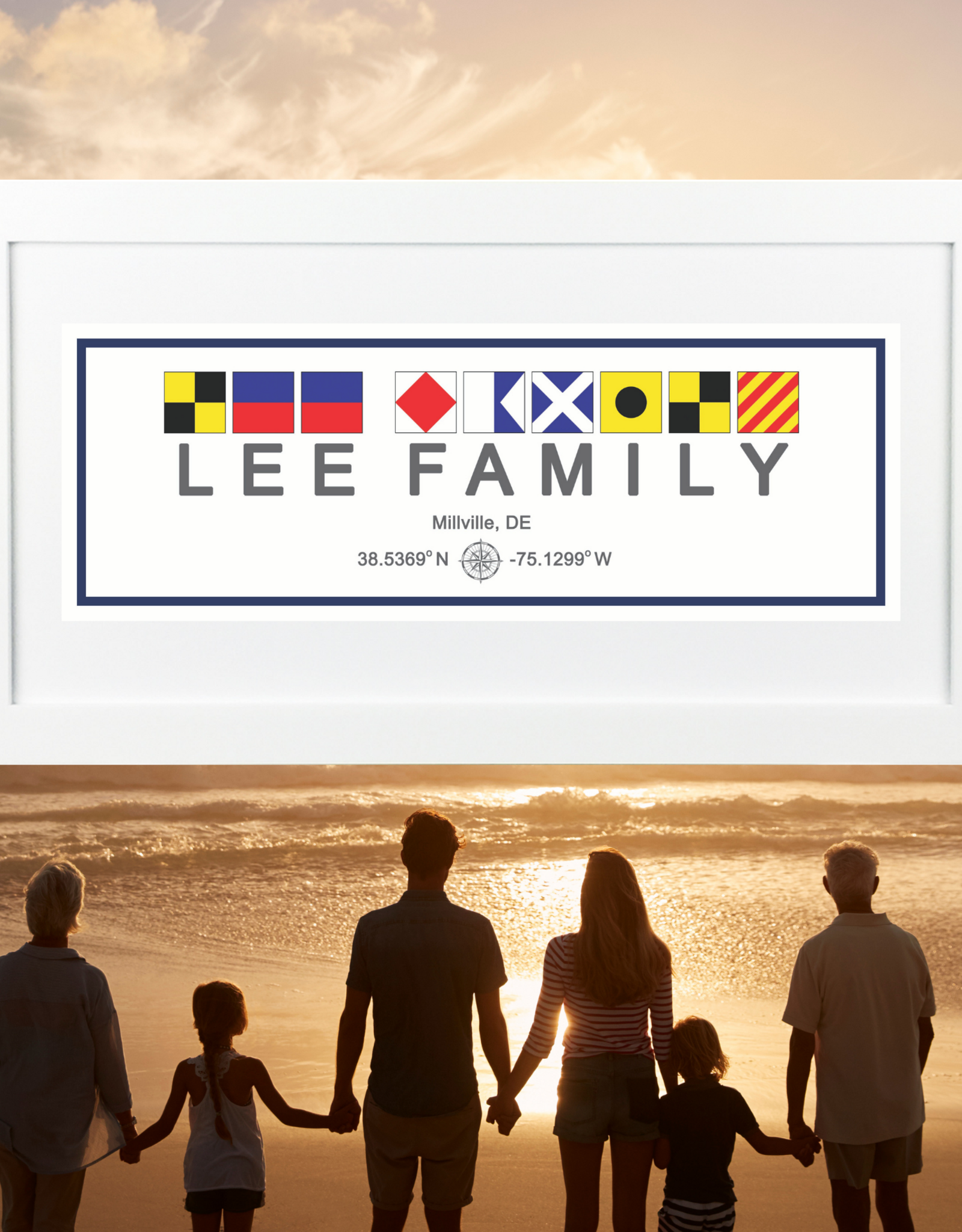 Naptown Nautical NN CUSTOM FRAME NAUTICAL PRINT