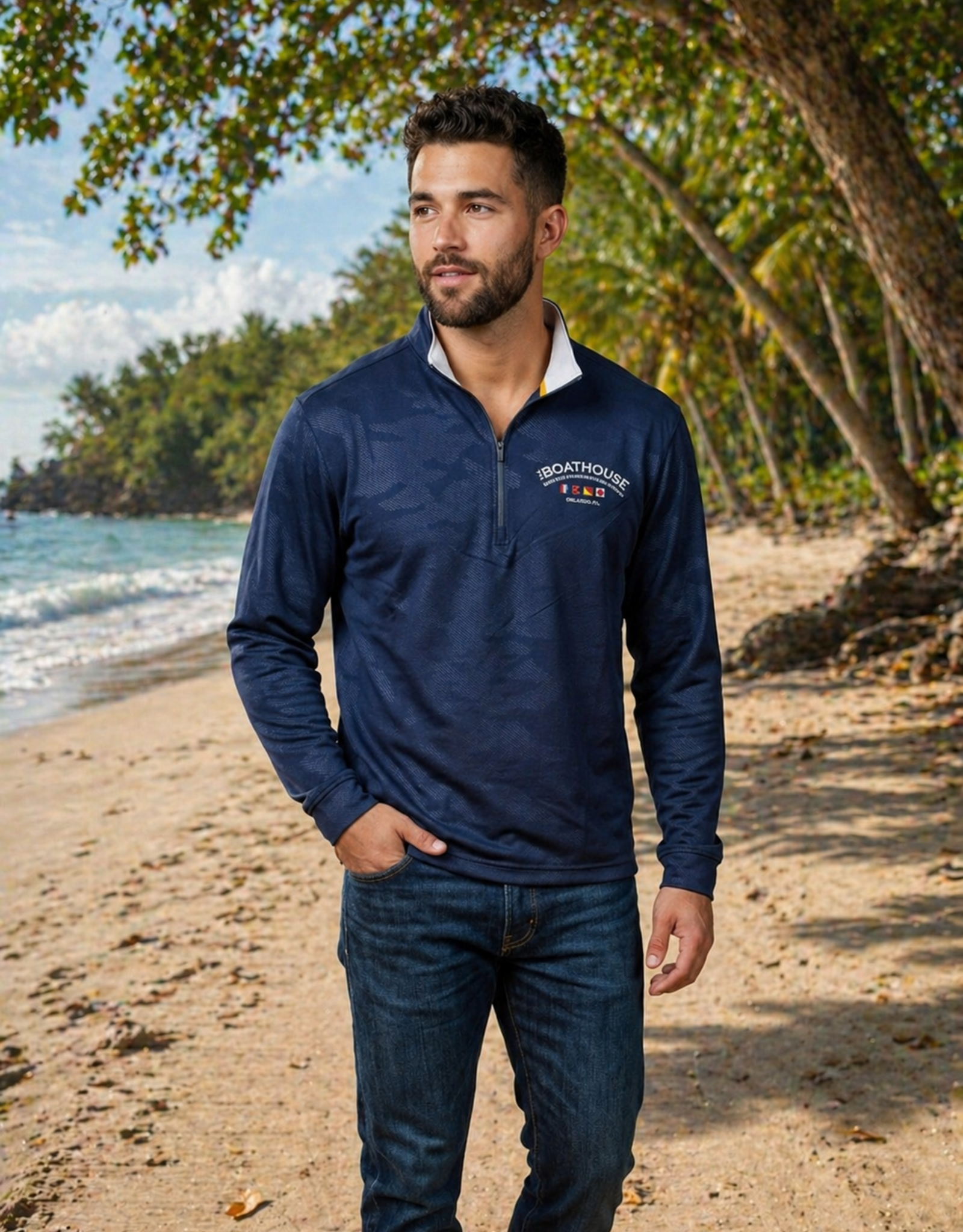 STRAIGHT DOWN BH SHERMAN 1/4 ZIP