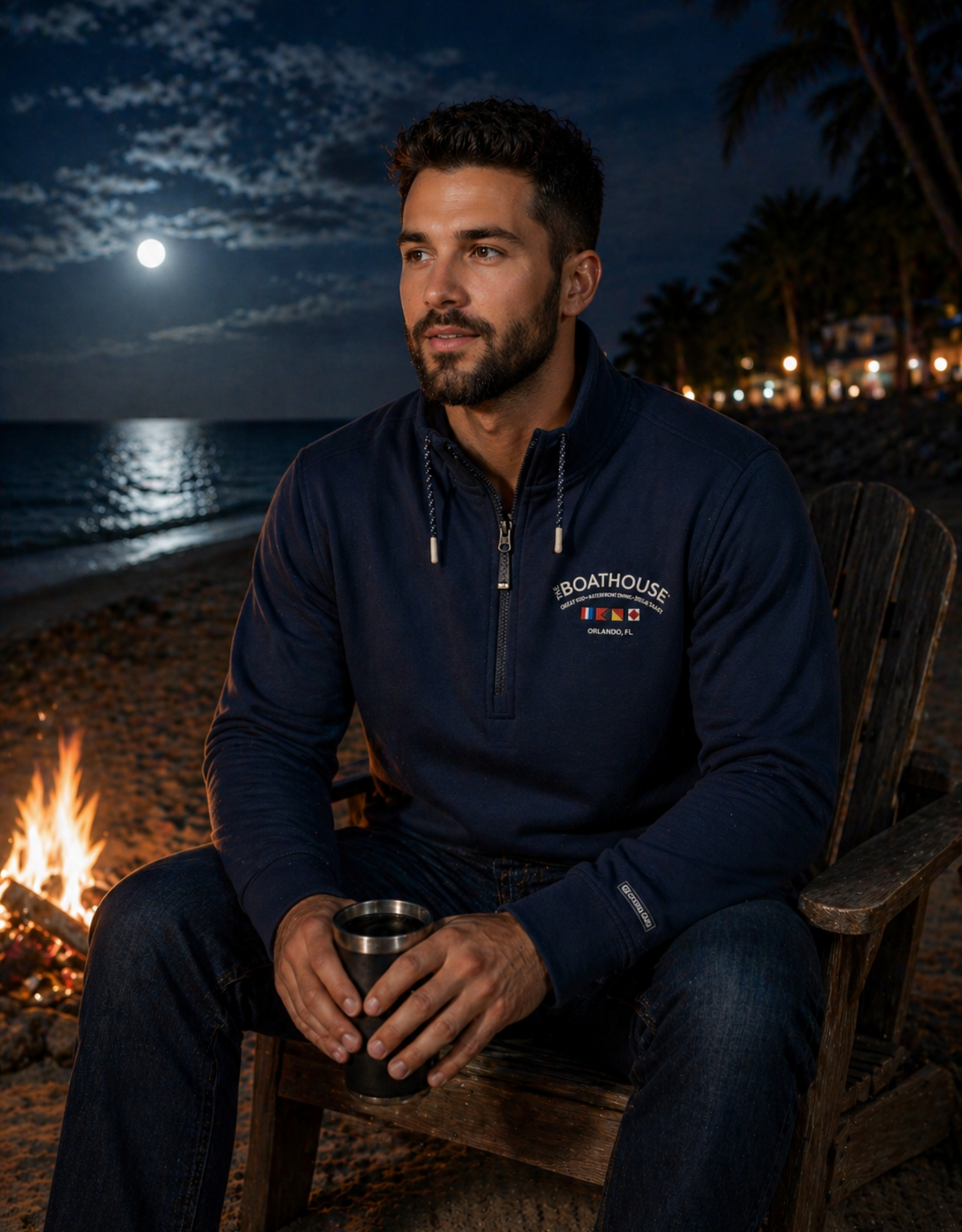 The Idea Girl BOATHOUSE 1/2 ZIP HOODIE