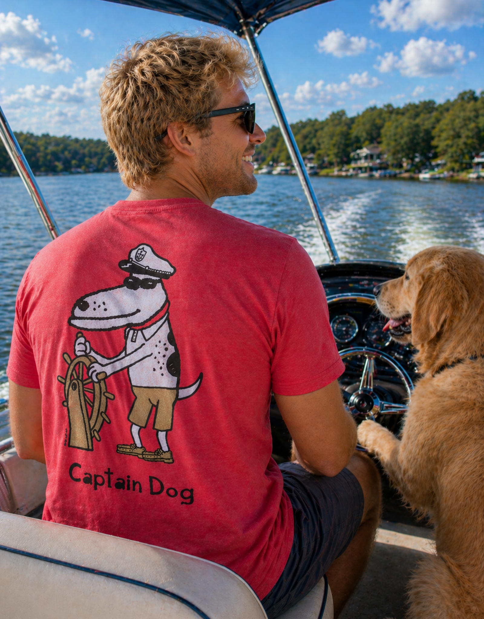 BIG HED CAPTAIN DOG TEE