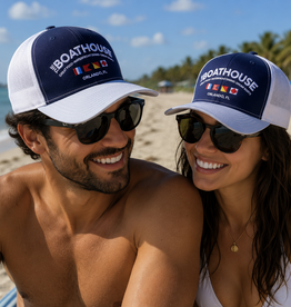 The Idea Girl CLASSIC LOGO NAVY/WHITE/HEATHER SNAP BACK HAT