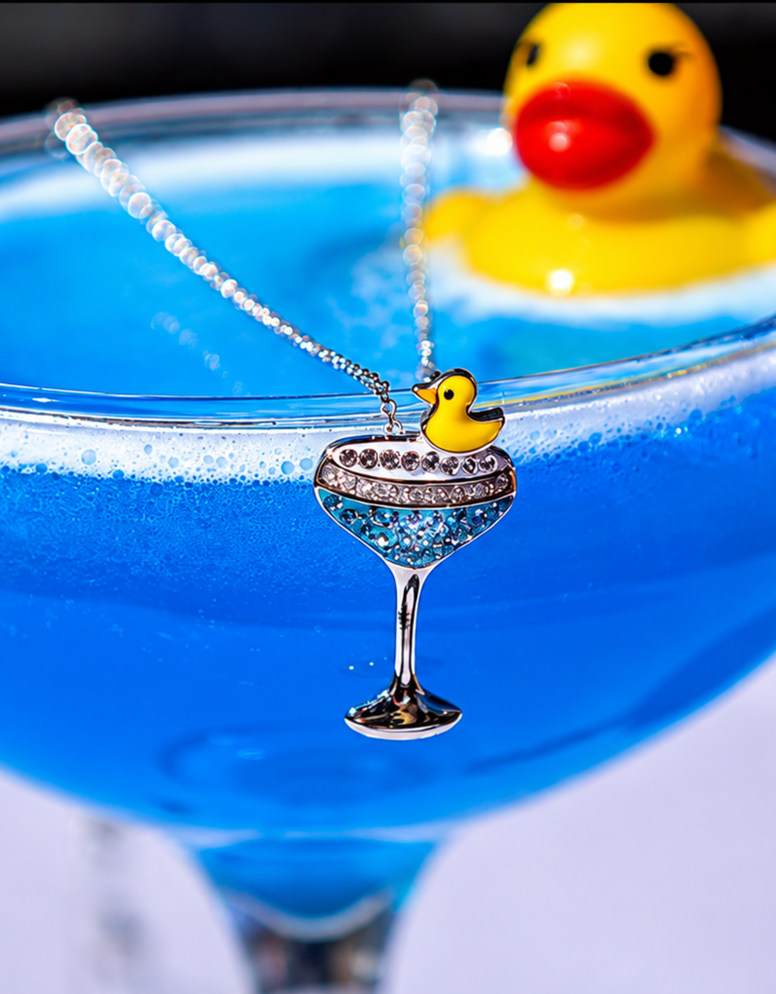FLAIRCRAFT LIMITED DUCK DUCK RAZZ NECKLACE - STERLING SILVER