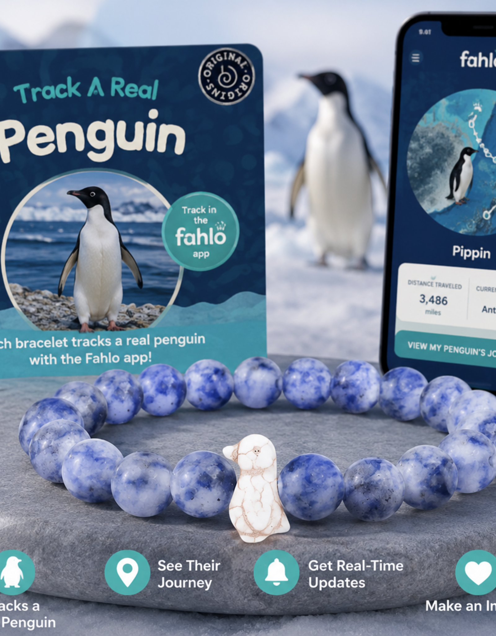 FAHLO FA THE PASSAGE PENGUIN  BRACELET  IGLOO BLUE
