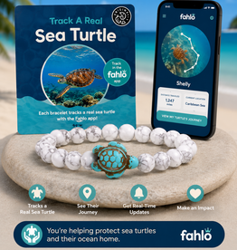 FAHLO FAHLO JOURNEY BRACELET TURTLE WHITE HOWLITE