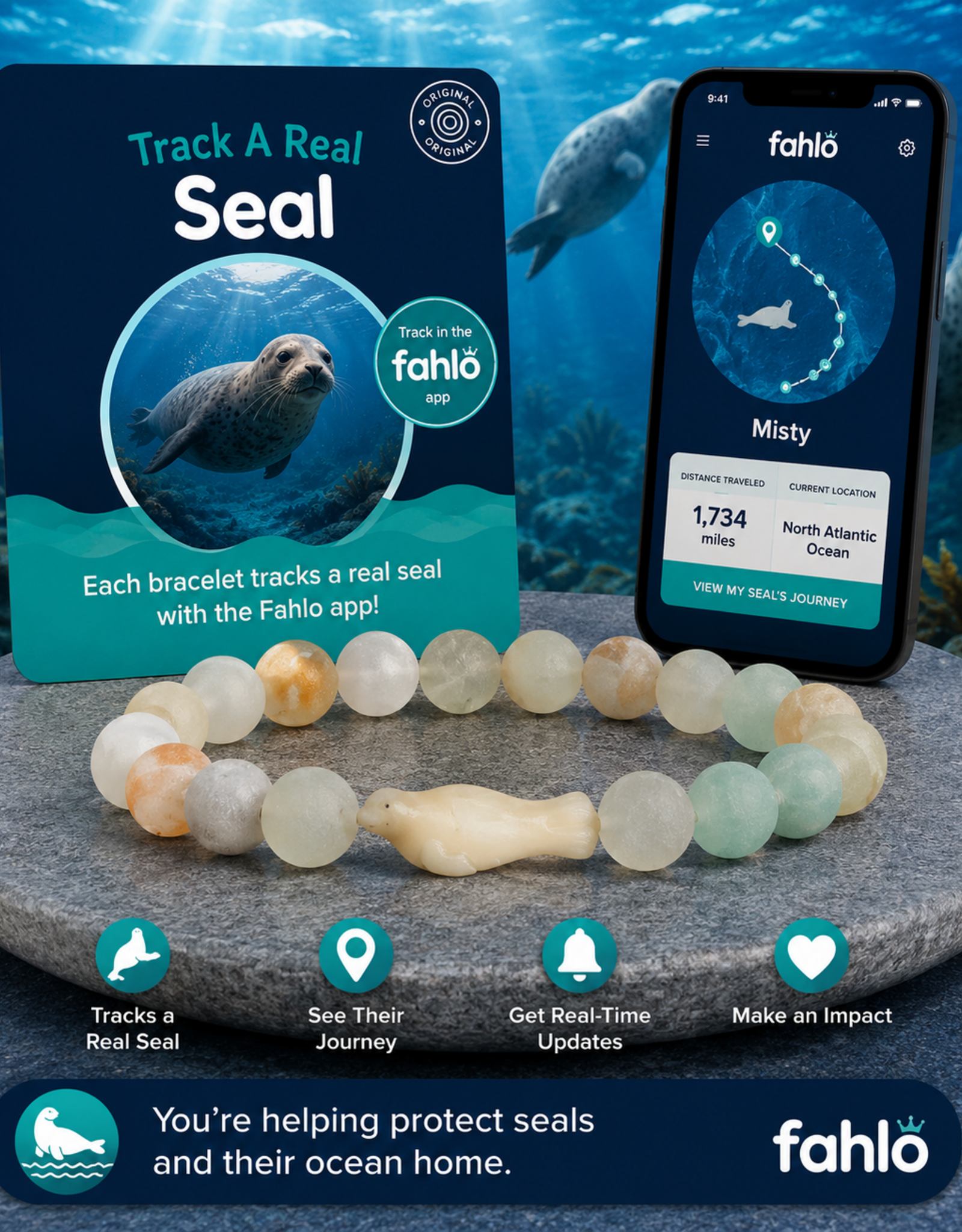 FAHLO FA SEAL GLIDE BRACELET  SKY STONE