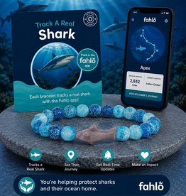 FAHLO FAHLO THE VOYAGE BRACELET SHARK AQUA BLUE