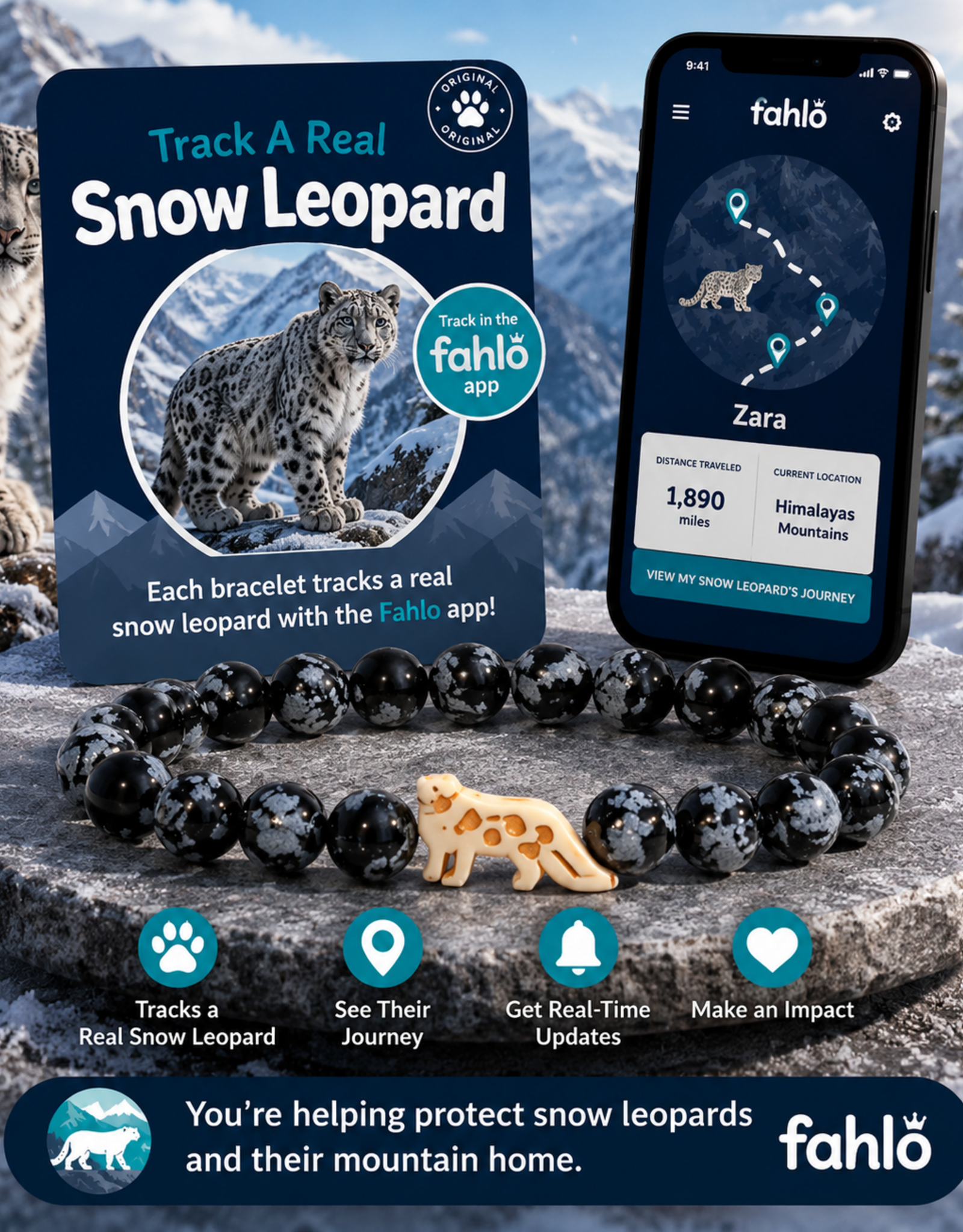 FAHLO FA THE ASCENT SNOW LEOPARD PAPILLAE