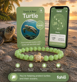 FAHLO FAHLO JOURNEY TURTLE BRACELET SAGE
