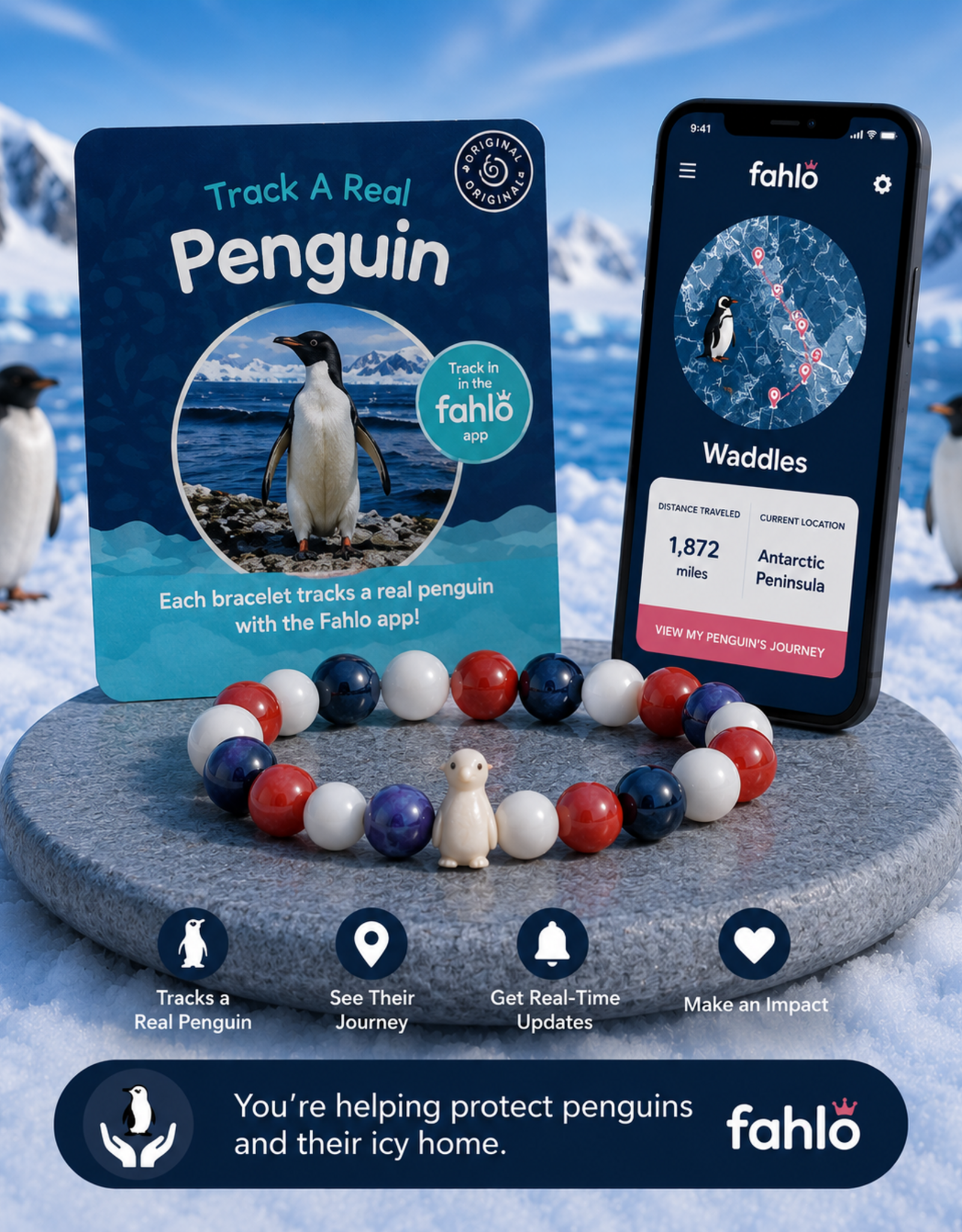 FAHLO FA PENGUIN SUMMER STONE