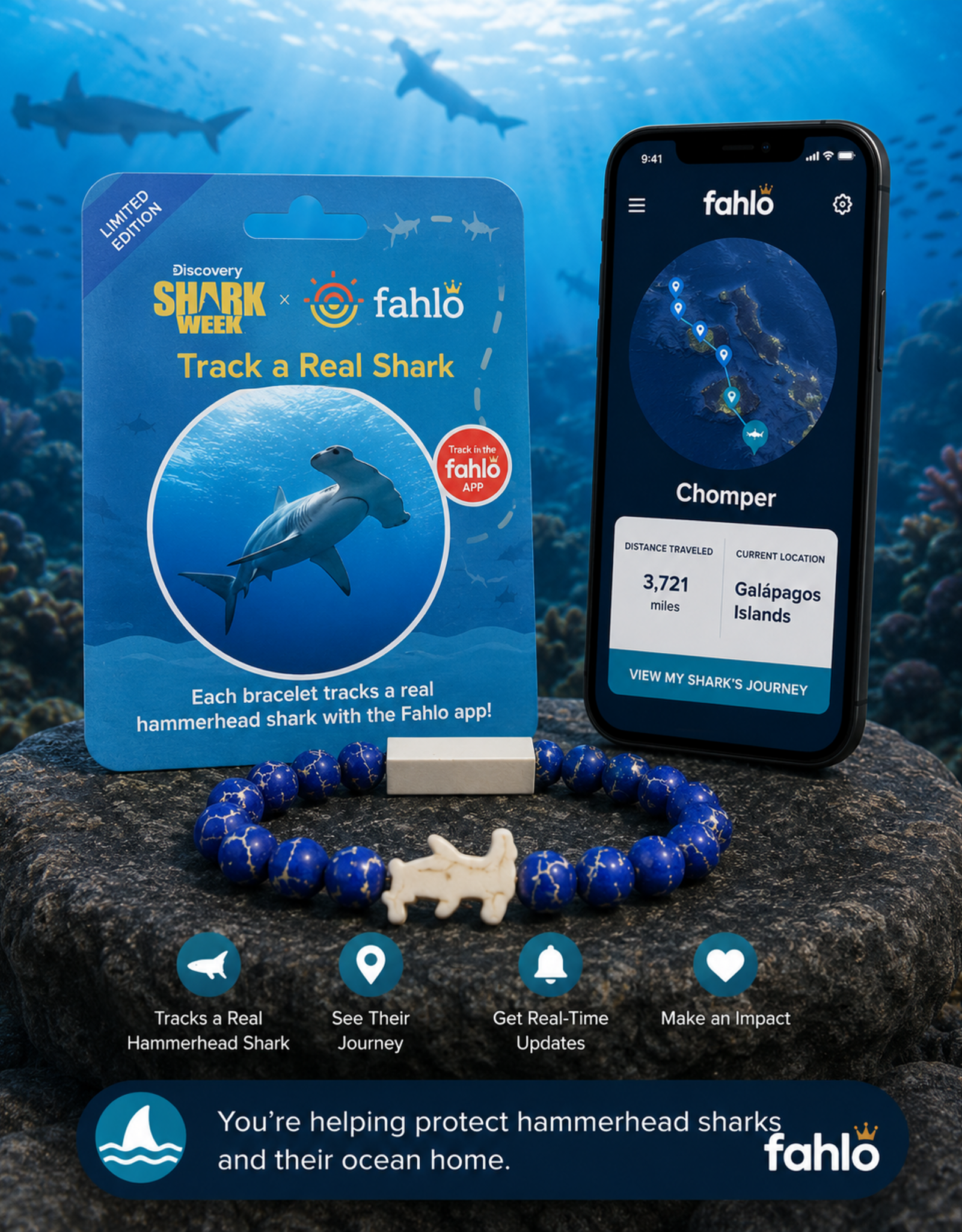 FAHLO FA HAMMERHEAD SHARK WEEK TIDAL WAVE