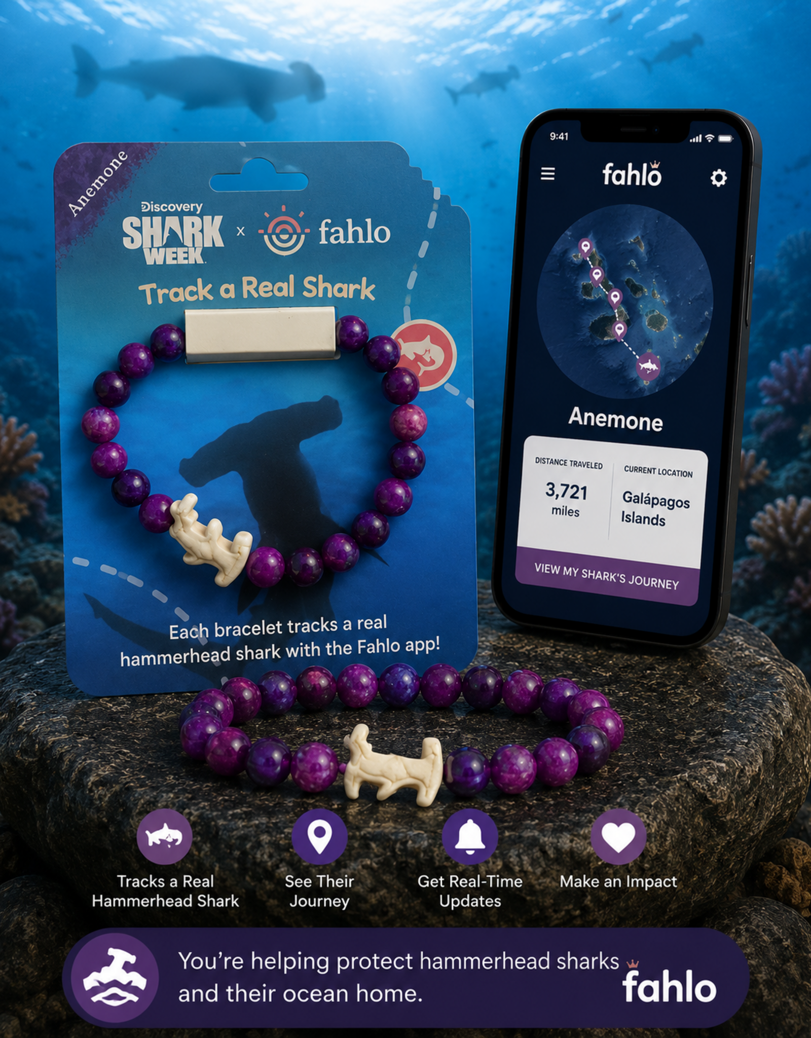 FAHLO FA HAMMERHEAD SHARK WEEK ANEMONE