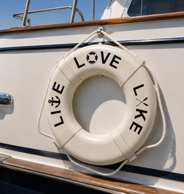 Jim Buoy CUSTOMIZED LIFE RING "LIVE LOVE LAKE"
