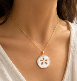 FLAIRCRAFT LIMITED SAND DOLLAR NECKLACE  VERMEIL 14KT GOLD