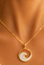 FLAIRCRAFT LIMITED FL DIAMOND WAVE NECKLACE 14K GOLD
