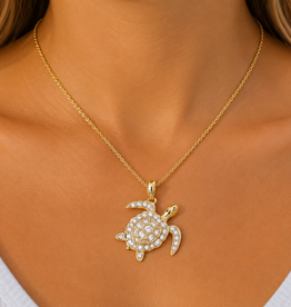 FLAIRCRAFT LIMITED FL DIAMOND SEA TURTLE NECKLACE