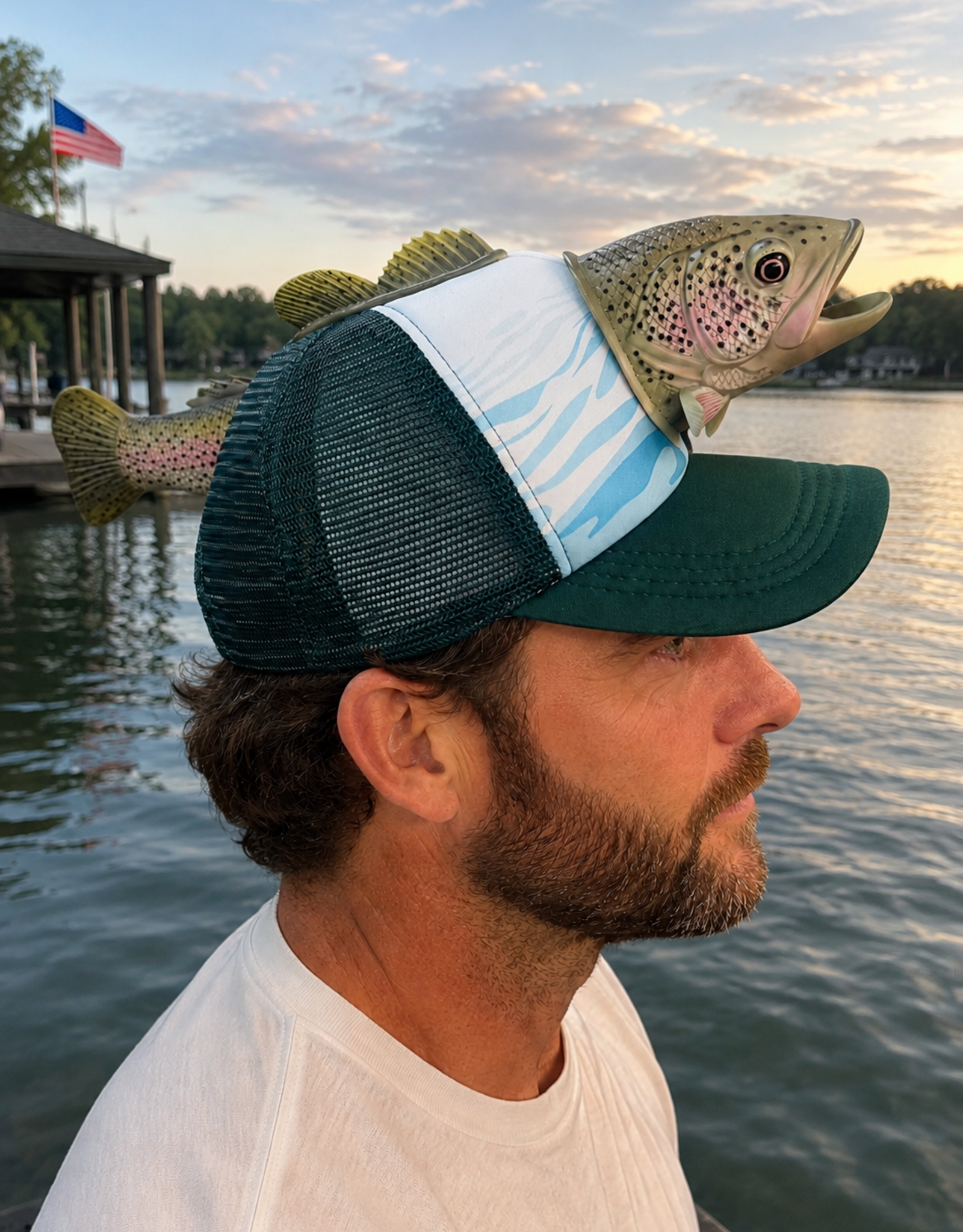JY DESIGNS AND CREATIONS RAINBOW TROUT 3D HAT