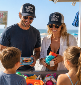The Idea Girl PAY FOR EVERYTHING HAT NAVY WHITE MESH BACK