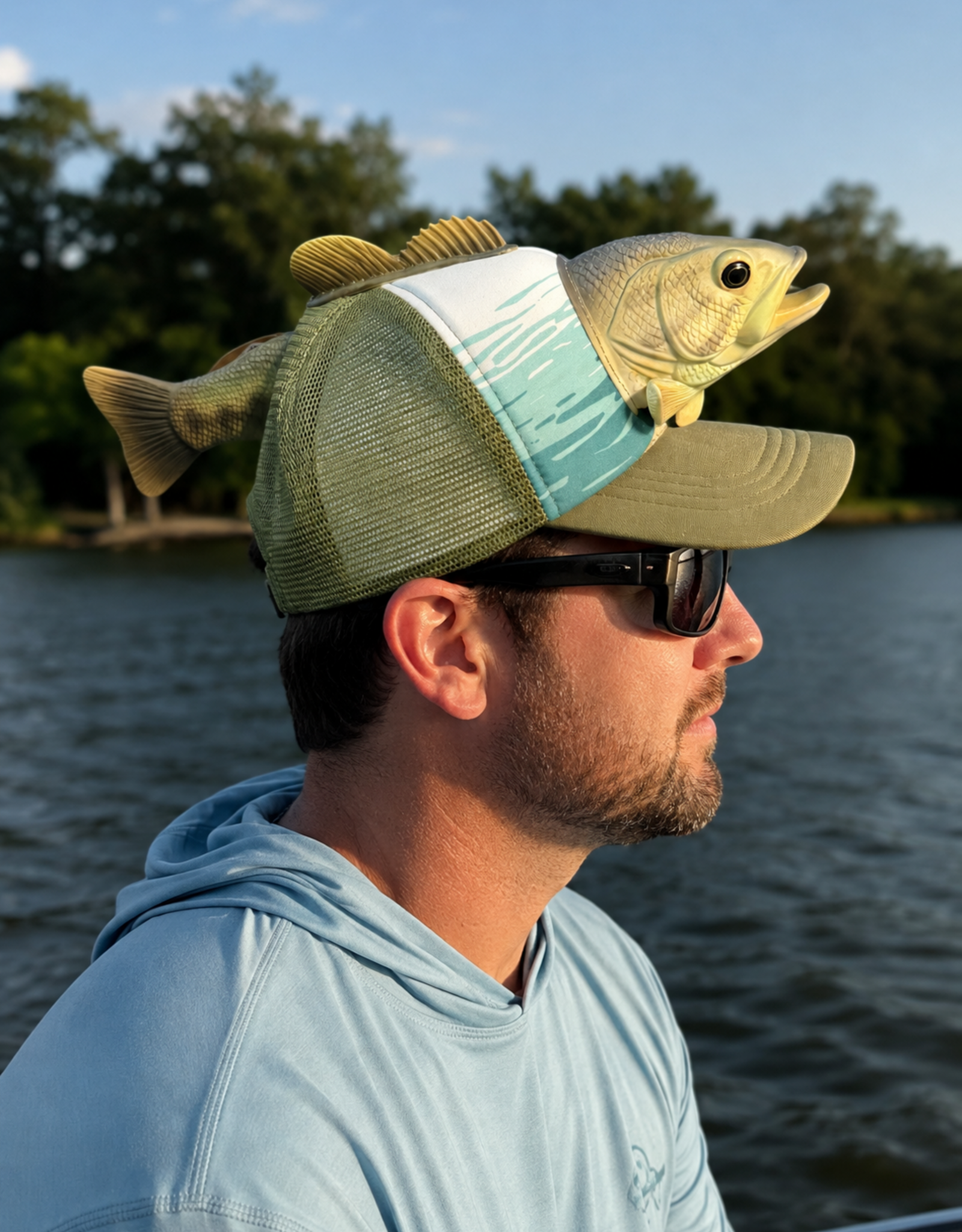 JY DESIGNS AND CREATIONS LARGE MOUTH BASS 3D HAT