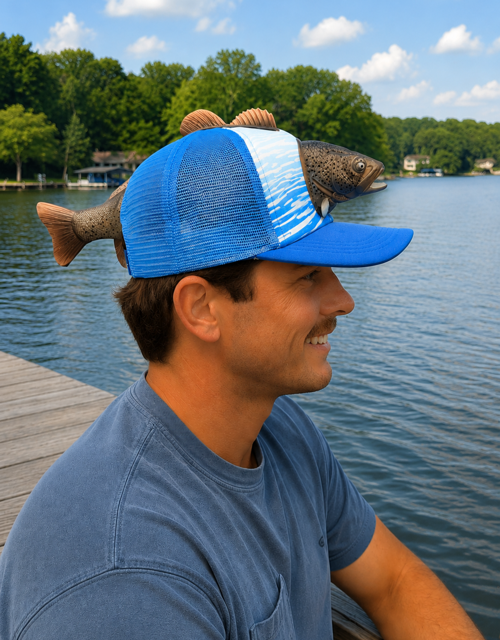 JY DESIGNS AND CREATIONS SALMON LIGHT UP 3D HAT